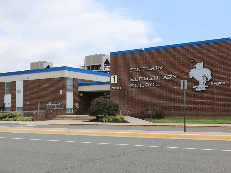 Sinclair Elementary School building entrance