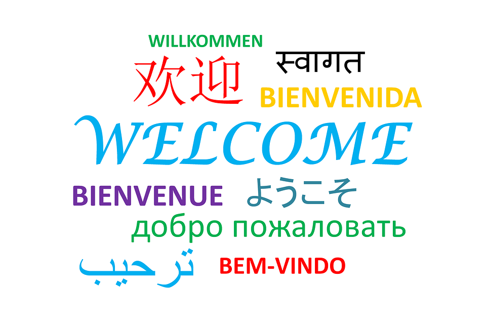 Welcome in many languages