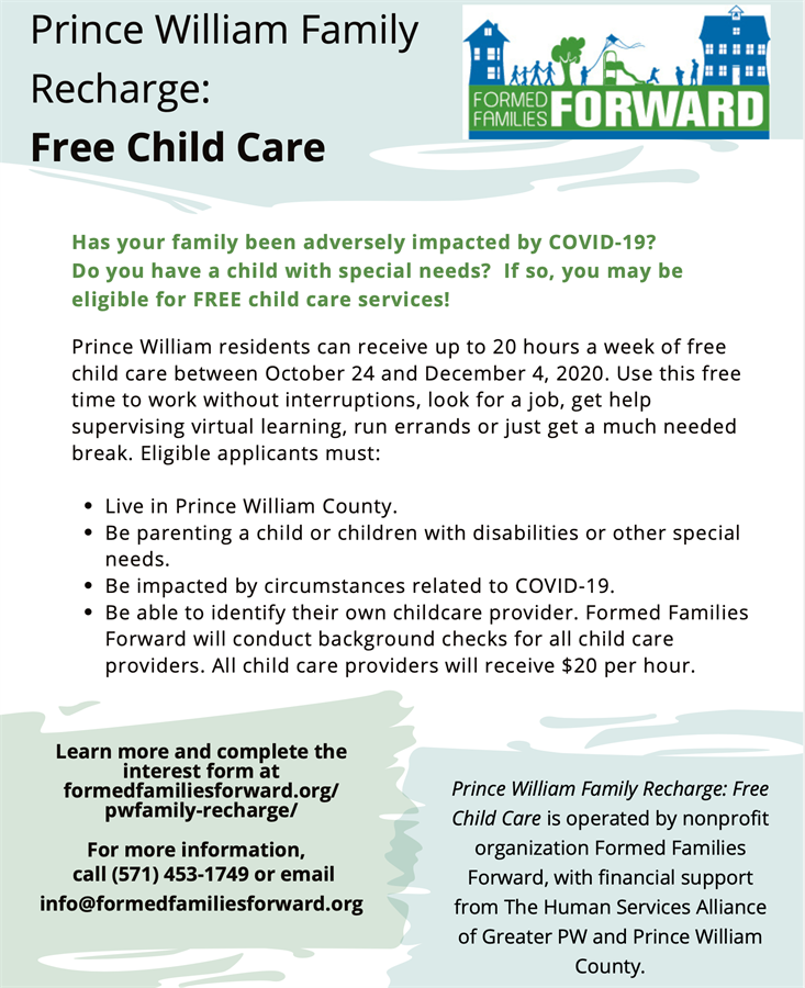 Flyer for Free Child Care